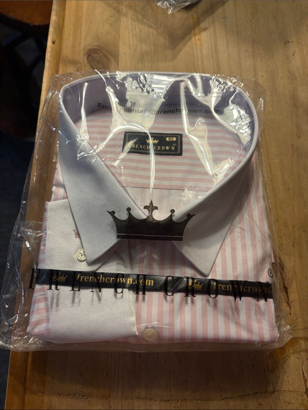 Men's Pink Striped Dress Shirt